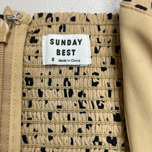 Sunday Best Aritzia cheetah print tank mini dress women's size 8 - Picture 7 of 12